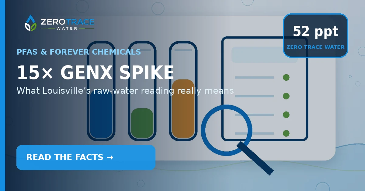 Social preview for Louisville’s GenX Spike: What the 52-ppt Raw-Water Reading Really Means