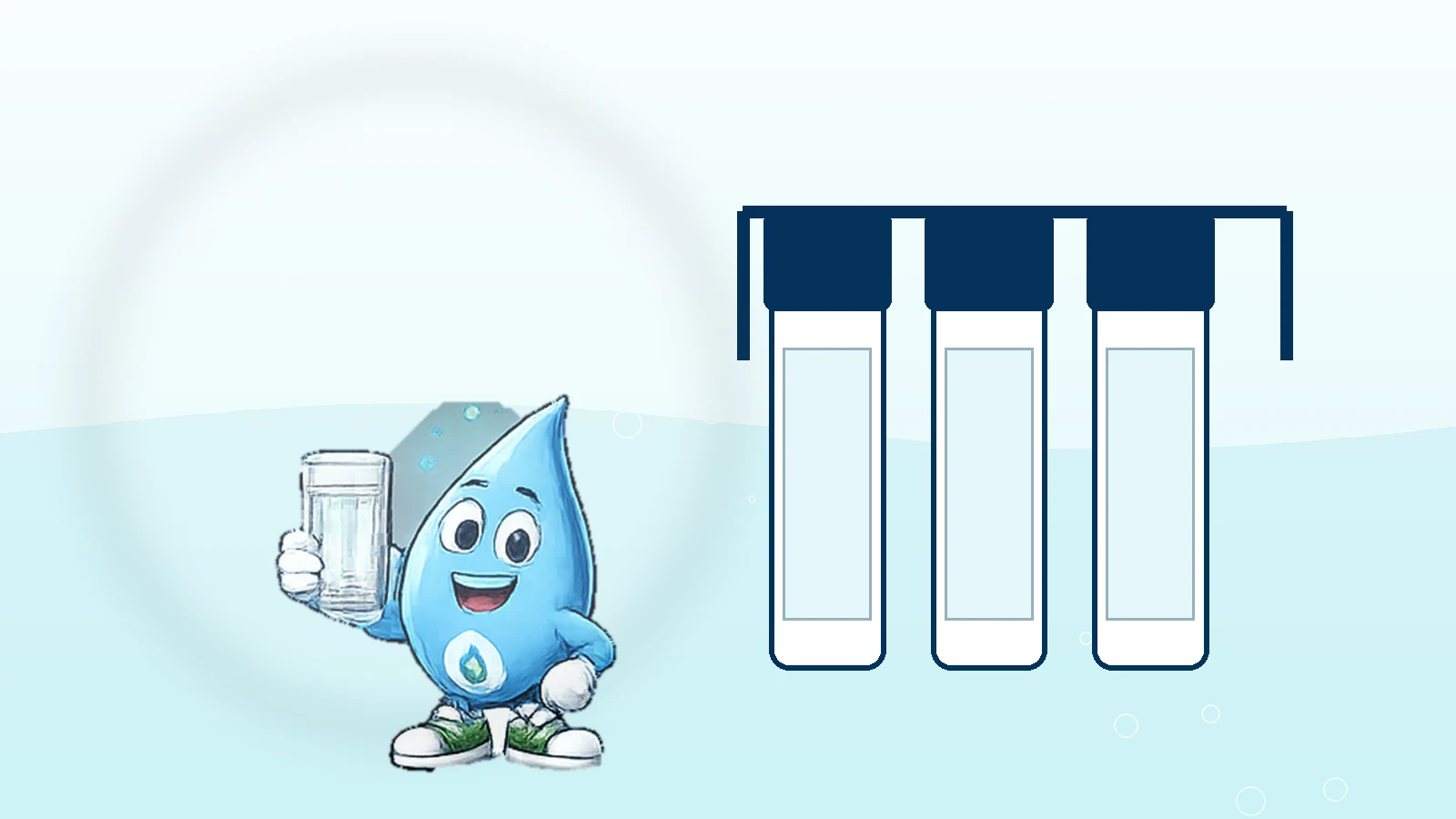 ZeroTrace Water illustration for Water Filter Maintenance & Support